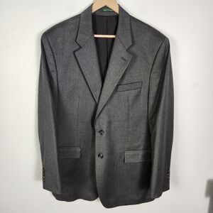 EUC LRL Ralph Lauren Charcoal Gray Single Breasted Suit Jacket Size 42R #677